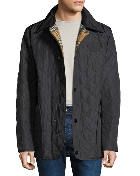 burberry men jacket black chechered|Burberry black jacket nordstrom.